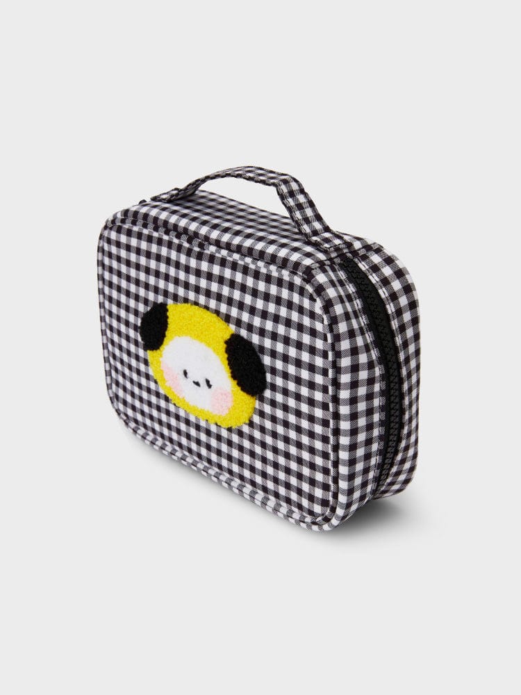 BT21 LIVING CHIMMY BT21 CHIMMY minini CHECKERED POUCH WITH HANDLE