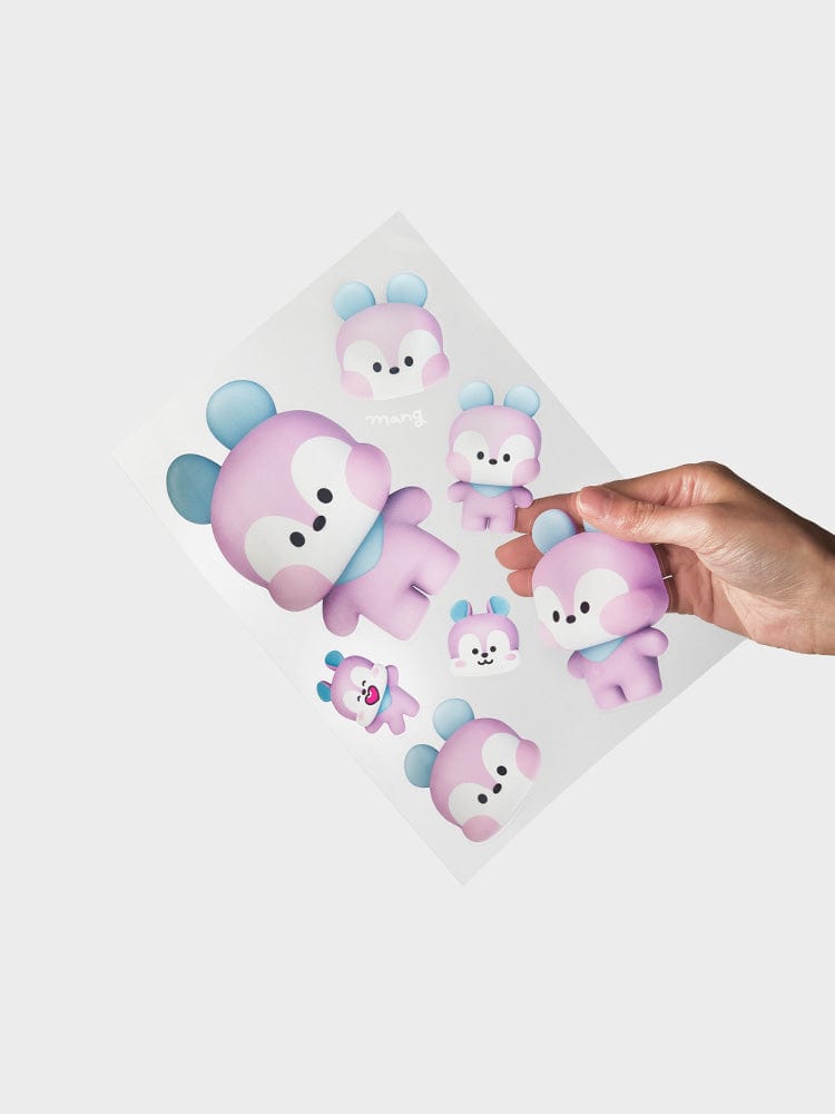 BT21 TOYS MANG BT21 MANG REMOVABLE STICKERS BIG & TINY EDITION
