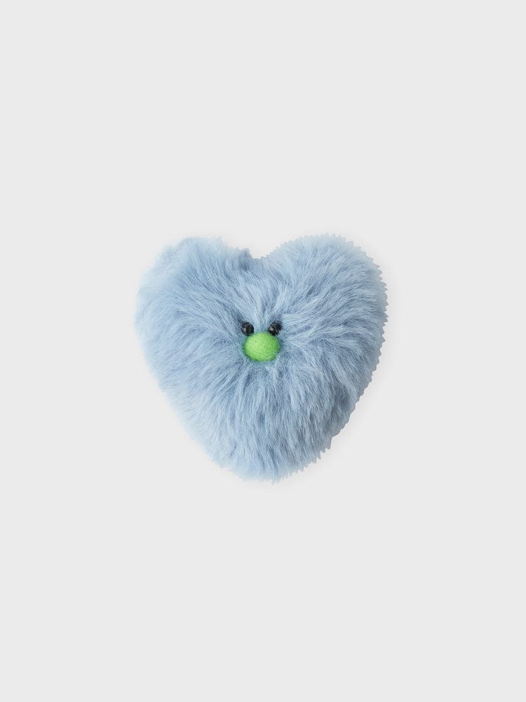 COLLER TOYS BLUE COLLER HEART SHAPED FURRY PLUSH STICON BLUE