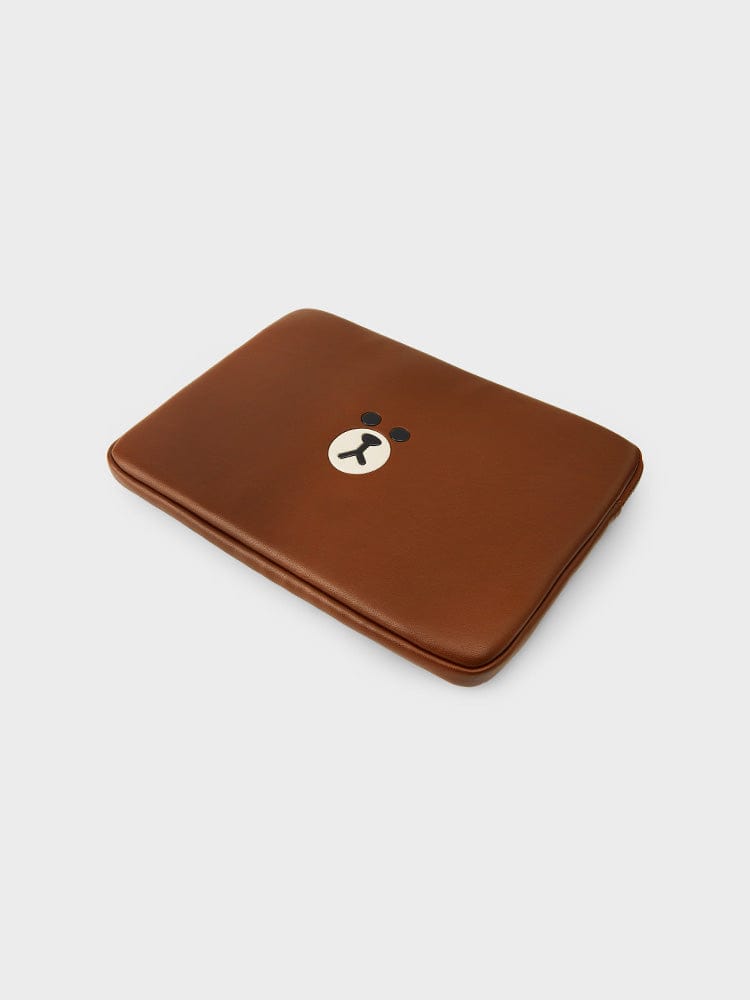 LF LIVING 13INCH LINE FRIENDS BROWN LAPTOP SLEEVE (13INCH) LEATHERLIKE SQUARE