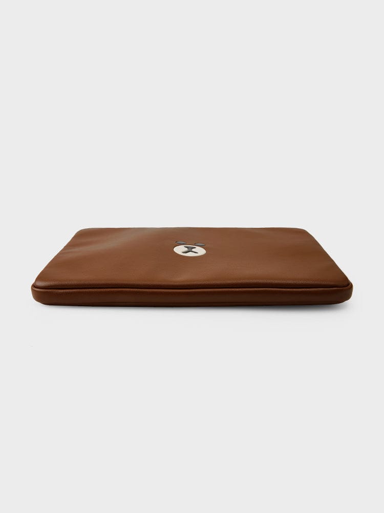 LF LIVING 16INCH LINE FRIENDS BROWN LAPTOP SLEEVE (16INCH) LEATHERLIKE SQUARE