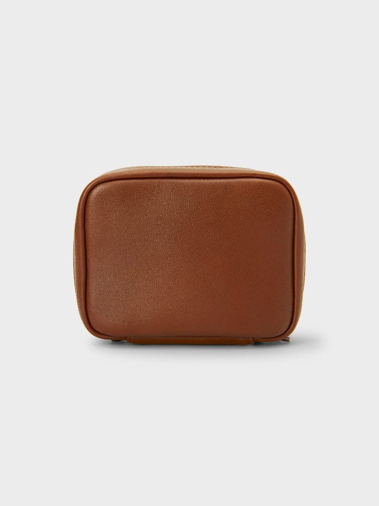 LF LIVING M LINE FRIENDS BROWN MULTI POUCH (M) LEATHERLIKE SQUARE