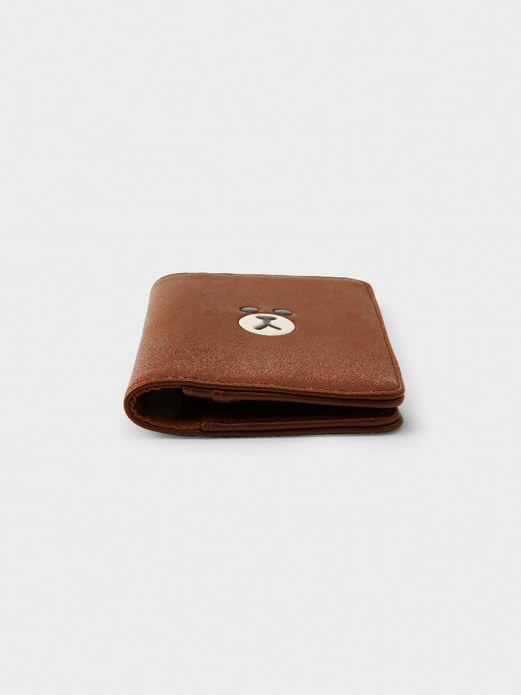 LF LIVING PASSPORT COVER LINE FRIENDS BROWN PASSPORT COVER LEATHERLIKE SQUARE