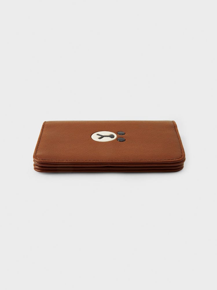 LF LIVING PASSPORT COVER LINE FRIENDS BROWN PASSPORT COVER LEATHERLIKE SQUARE