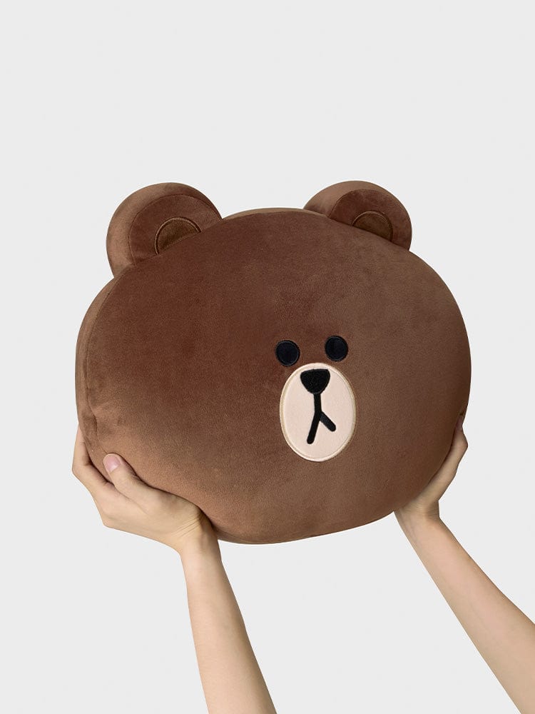 LF TOYS BROWN LINE FRIENDS BROWN FACE CUSHION