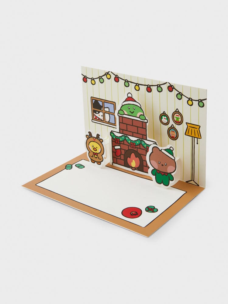 LF TOYS POPUP CARD LINE FRIENDS minini POP-UP CARD HOLIDAY EDITION