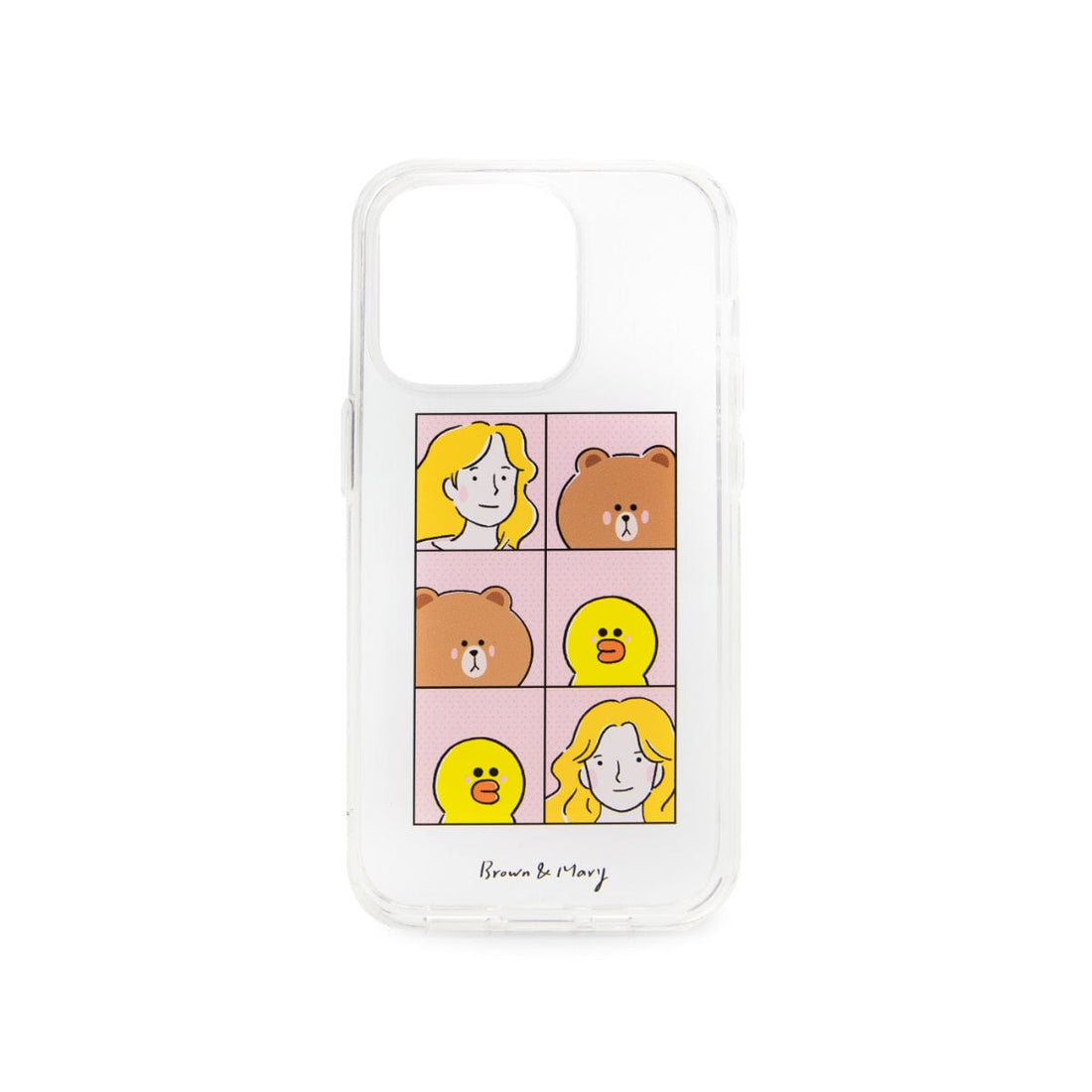 LINE FRIENDS LIVING LINE FRIENDS BROWN DRAWING MARY CLEAR iPHONE CASE