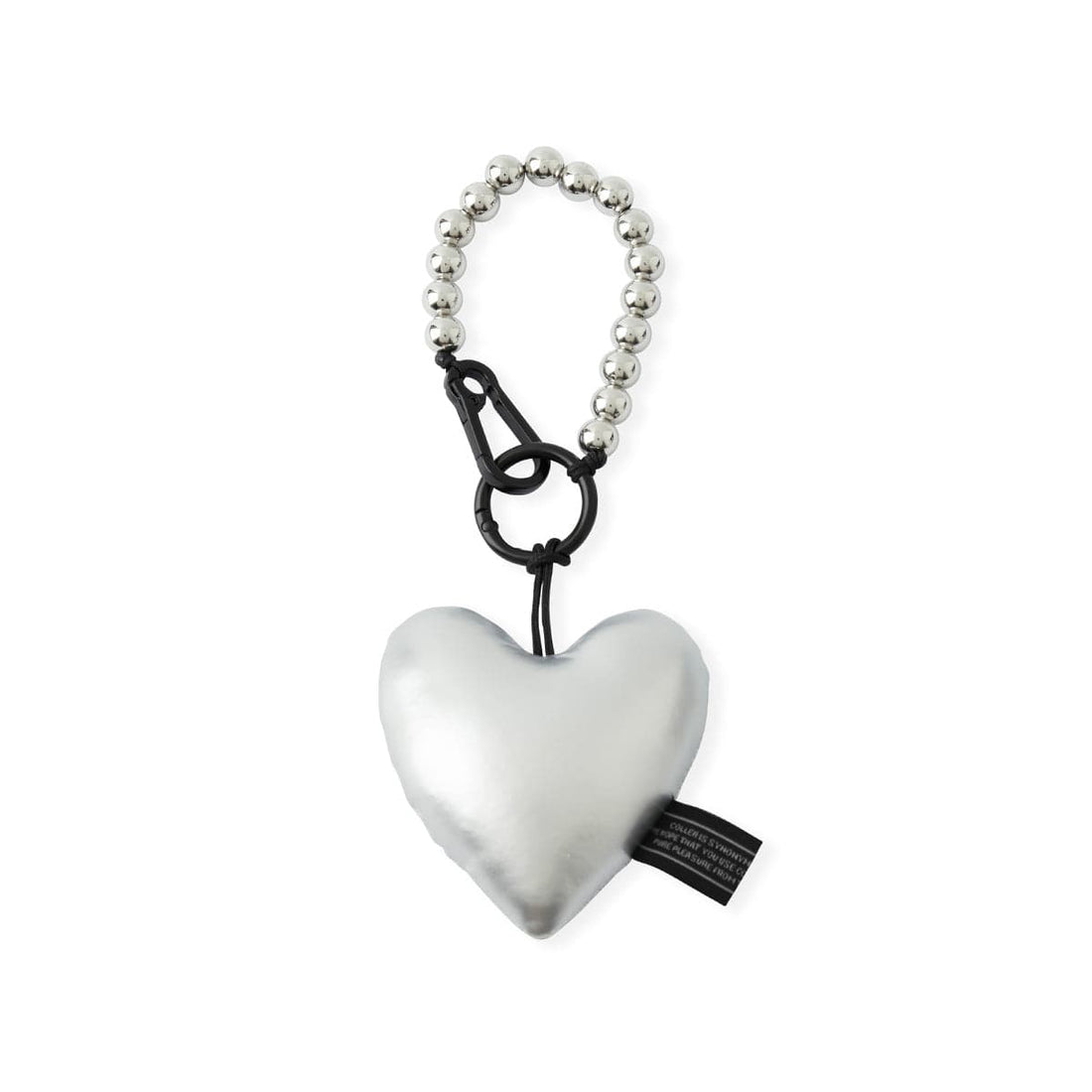LINE FRIENDS TOYS SILVER COLLER PADDED SILVER HEART KEYRING
