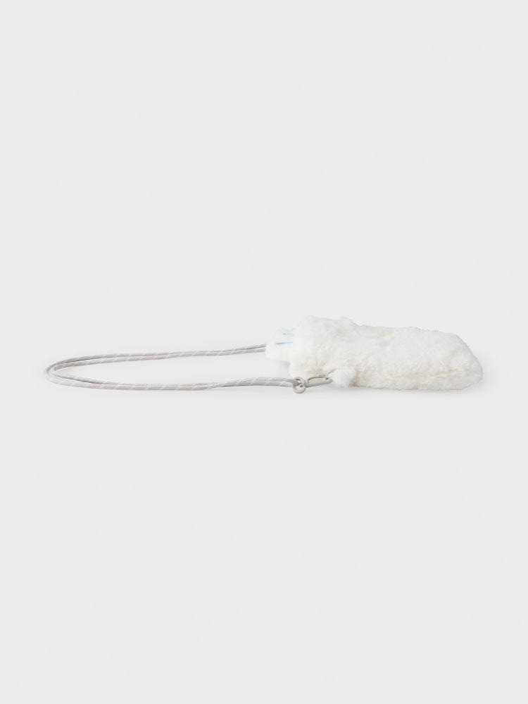 NEWJEANS FASHION WHITE bunini PLUSH CROSSBODY MINI BAG (WHITE)