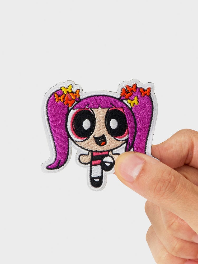 NEWJEANS SCHOOL/OFFICE HANNI THE POWERPUFF GIRLS x NJ COLLER EMBROIDERED PATCH REVERSIBLE STICON (HANNI)