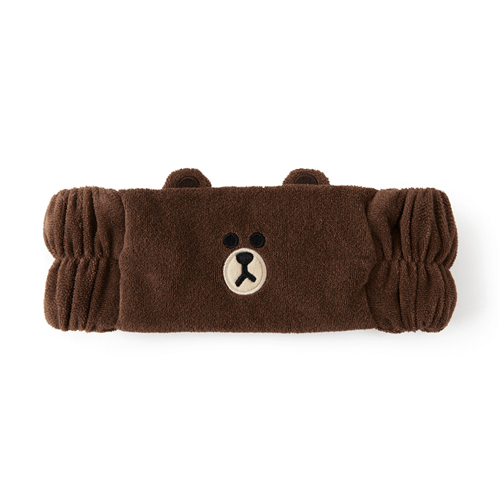 LINE FRIENDS FASHION BROWN BROWN & FRIENDS BROWN TERRY FACE WASH BAND