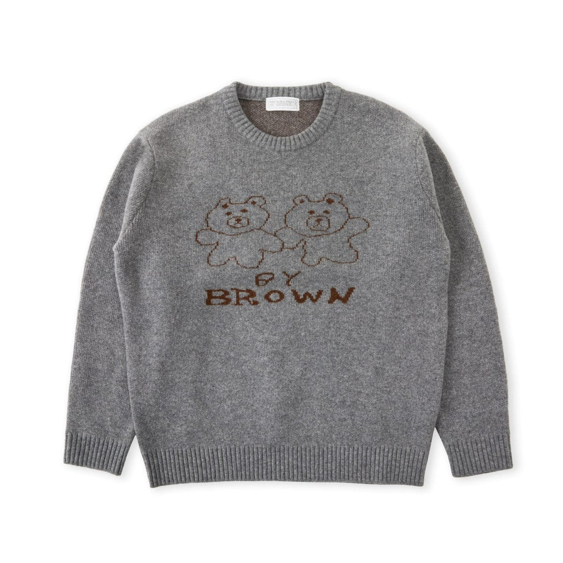 LINE FRIENDS FASHION LINE FRIENDS by BROWN GRAY KNIT PULLOVER