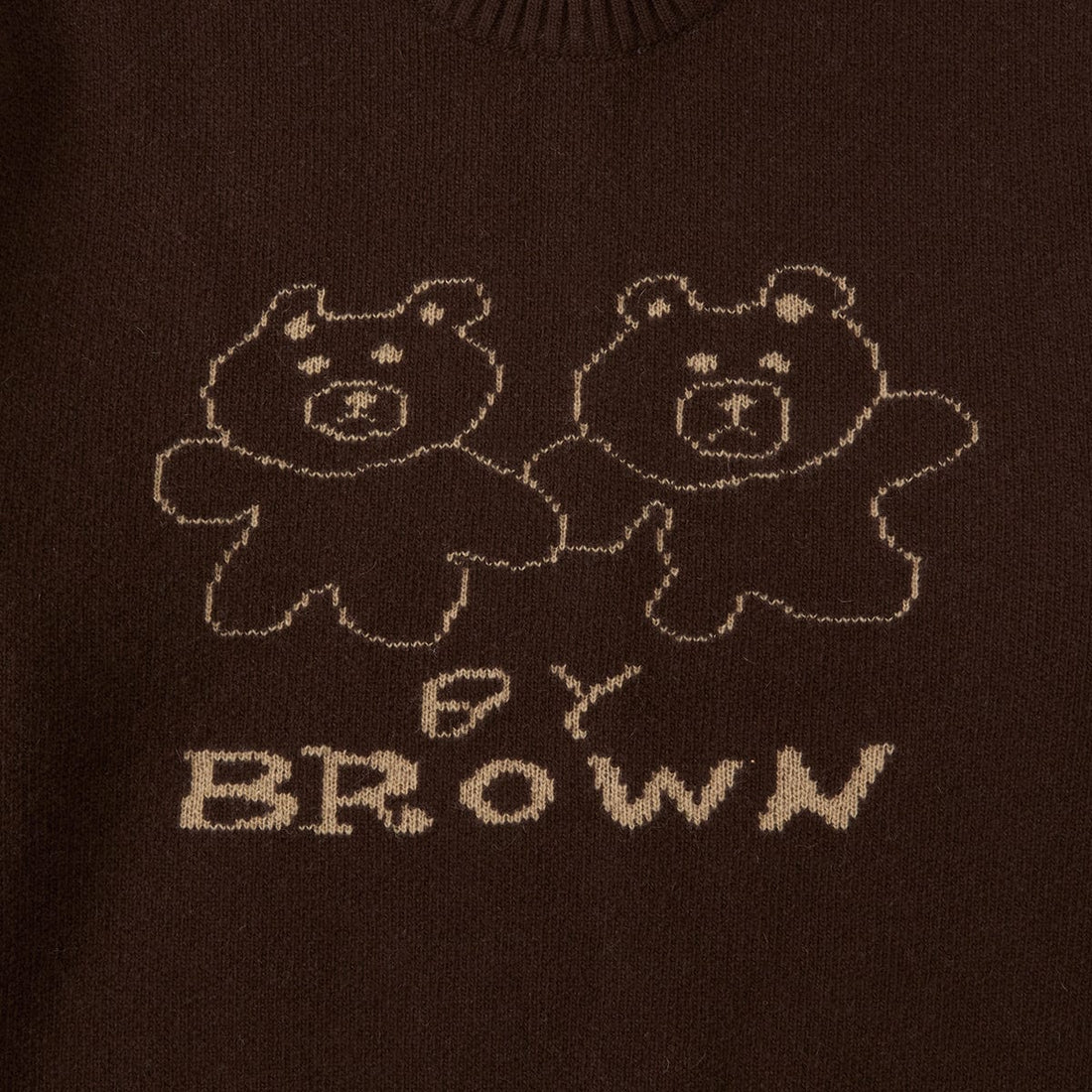 LINE FRIENDS FASHION LINE FRIENDS by BROWN MAPLE KNIT PULLOVER