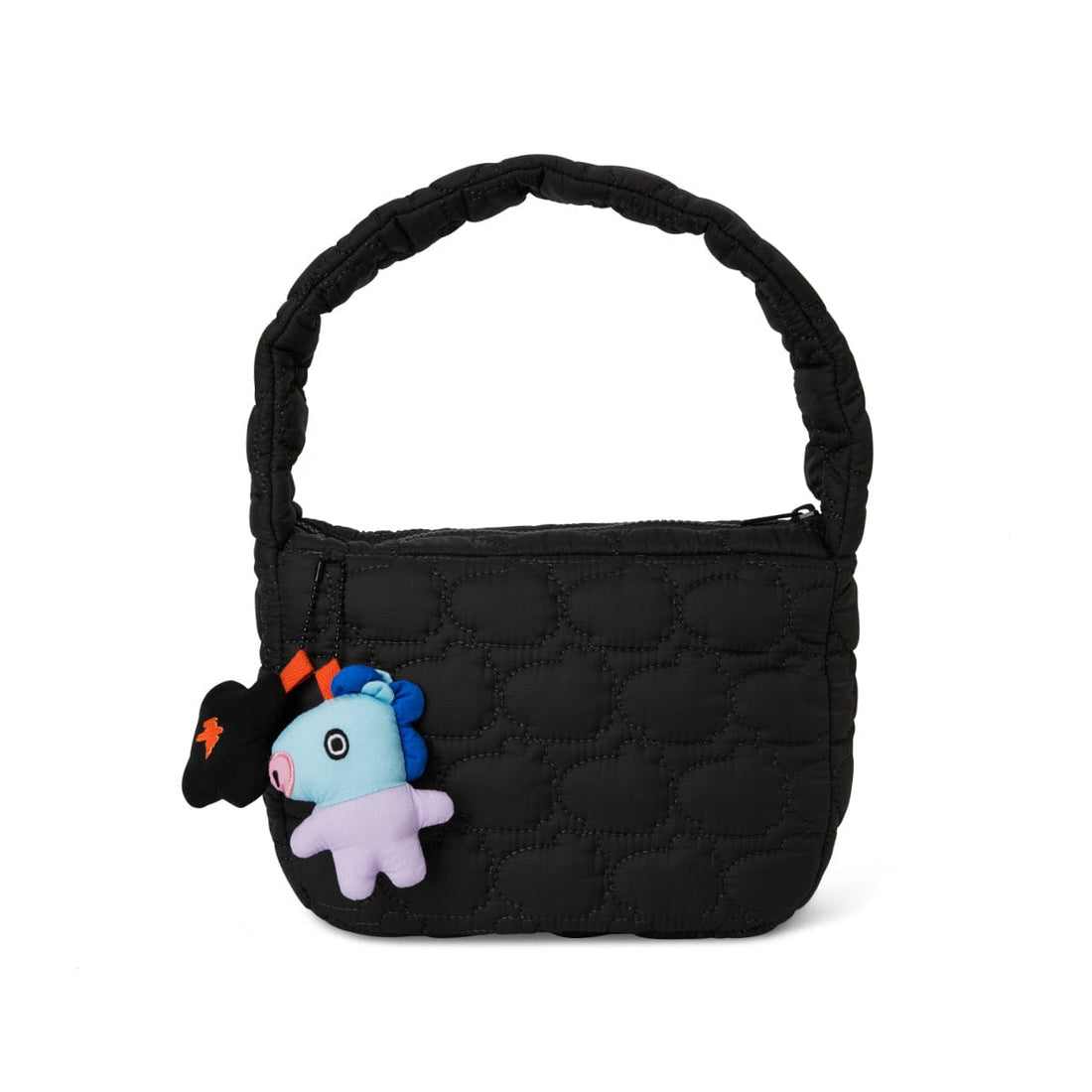 LINE FRIENDS FASHION MANG BT21 MANG WINTER BAG CHARM WITH PADDED HOBO BAG