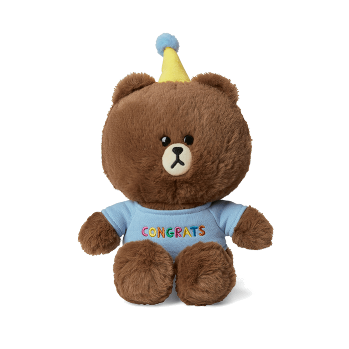 LINE FRIENDS TOYS BROWN BROWN & FRIENDS BROWN BIRTHDAY PARTY DOLL