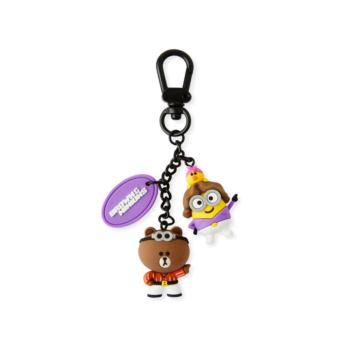 LINE FRIENDS TOYS KEYRING LINE FRIENDS MINIONS BROWN & BOB WAGGLE WAGGLE KEYRING